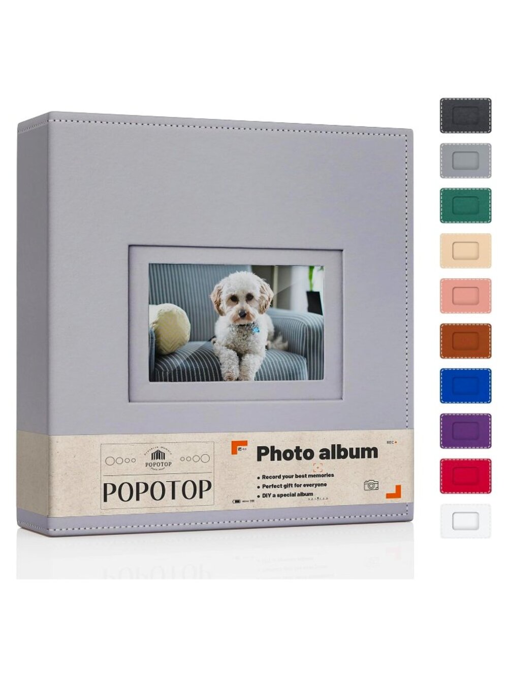Popotop Photo Album 4x6 300 Pockets with Leather Hardcover Cover - NEW, UNOPENED
